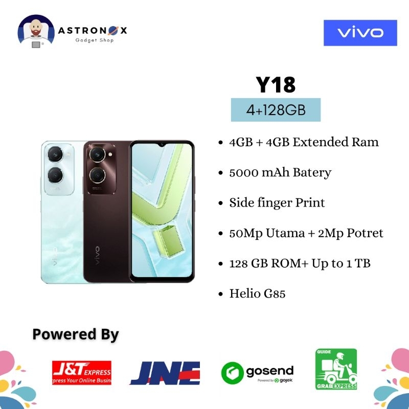 Vivo Y18 8/128GB batrai 5000 mAh Garansi Vivo Indonesia