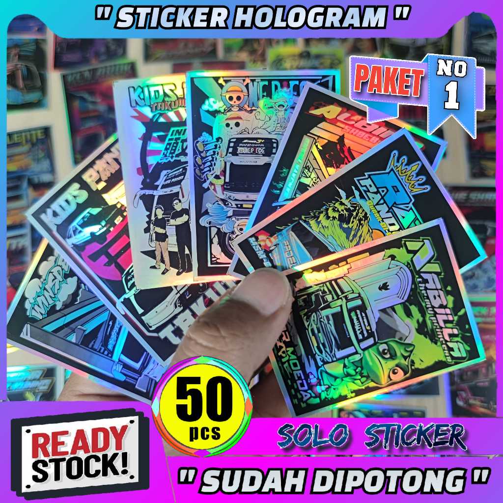 

Stiker Bus Hologram Sudah Dipotong Isi 50 Pc Stiker Bis Telolet Basuri