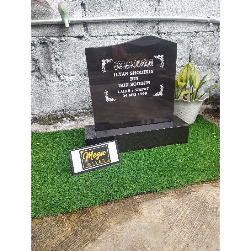 BATU NISAN GRANIT  JAHUL MINMALIS/NISAN MAKAM 40X60 + PACKING KAYU