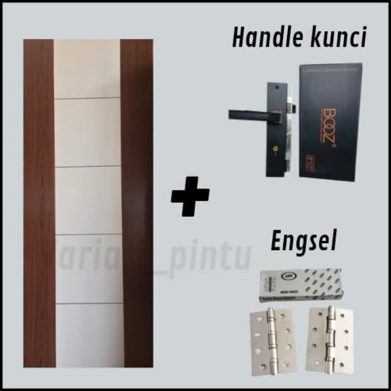 set pintu Handle kunci dan engsel / pintu minimalis / pintu rumah / pintu pkywood / pintu / pintu ka