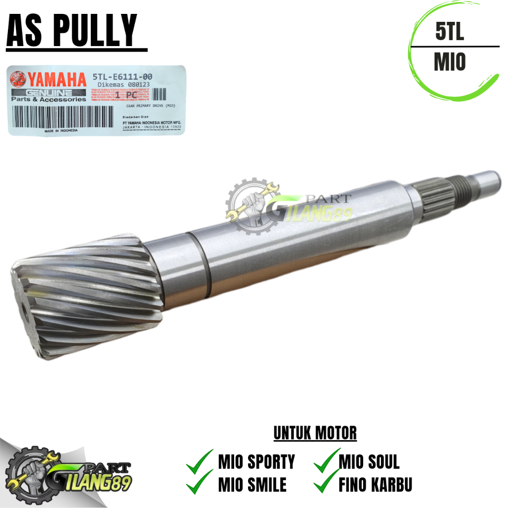 AS PULLEY PULLY BELAKANG MIO LAMA,MIO SPORTY,MIO SMILE,MIO SOUL,FINO KARBU 100% KUALITAS ORIGINAL AS