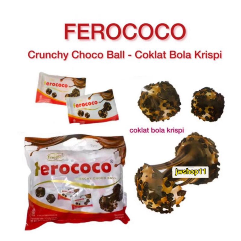 

[ HALAL ] FEROCOCO CRUNCHY CHOCO BALL 1BUNGKUS isi 10Pcs @ 8gram