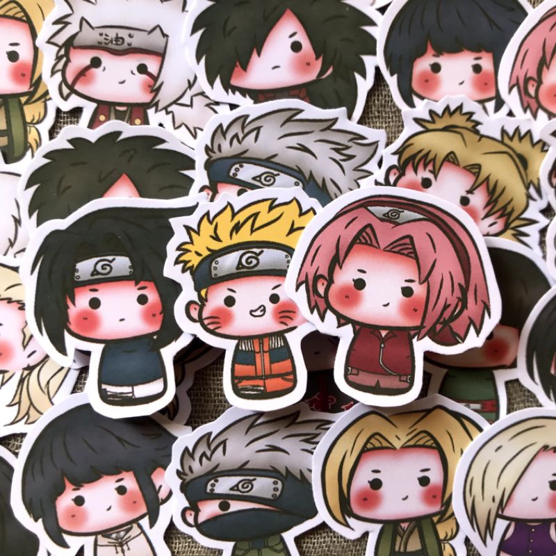 

<anime sticker> 16pcs naruto sticker, naruto shippuden sticker, sasuke sakura sticker, sticker lucu, sticker imut, sticker aesthetic, sticker glossy, sticker pack, sticker deco, sticker diy, chibi sticker, sticker murah, sticker anime, sticker isi banyak