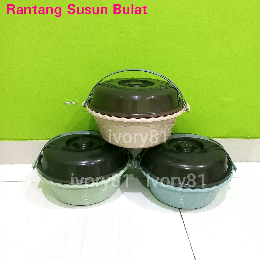 1PCS Rantang susun bulat rantang hajatan besar rantang plastik rantang piknik souvenir berkatan sela