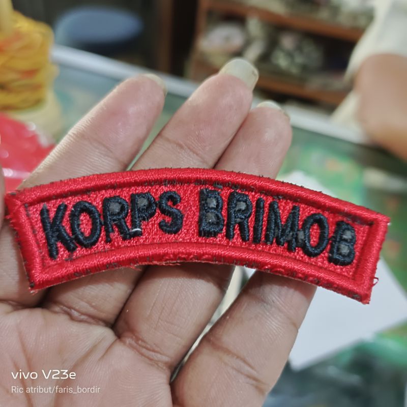 BET BORDIR LOGO LAMBANG KORPS BRIMOB TIMBUL