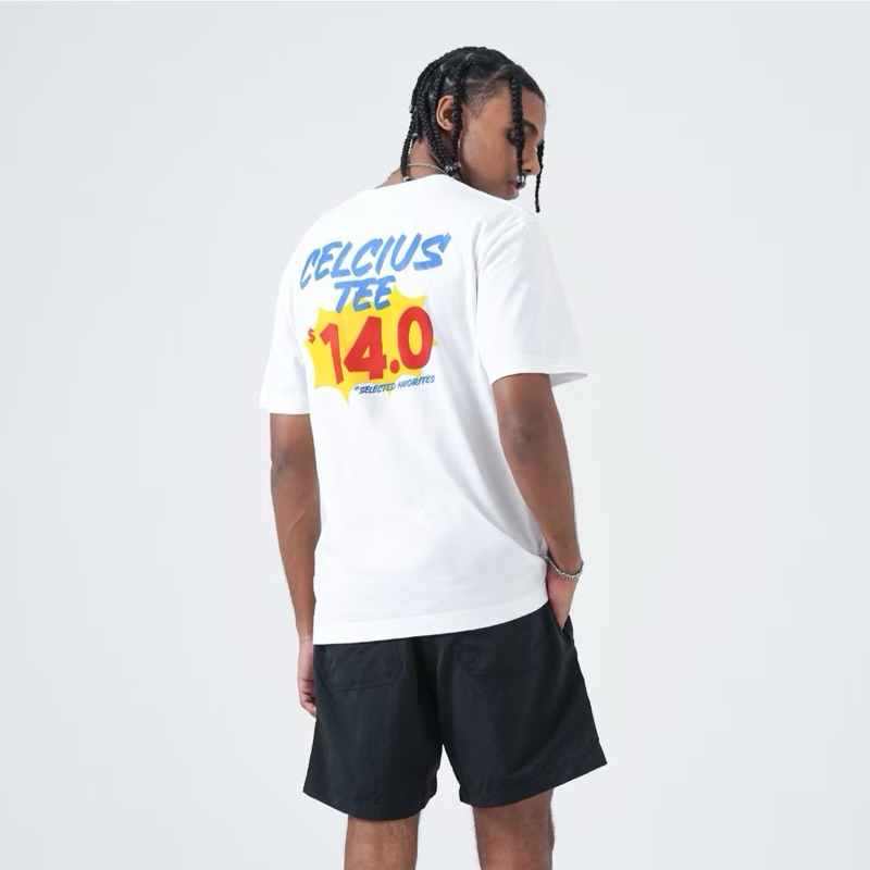 [ HOT ] CELCIUS Kaos Putih Favorites Pria Wanita T-shirt Unisex
