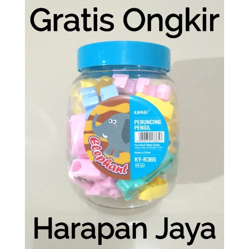 

Peraut Serutan Pensil KY-R36 Gajah & Lumba-Lumba KAYAGI Per Toples ( ISI 24 PCS )