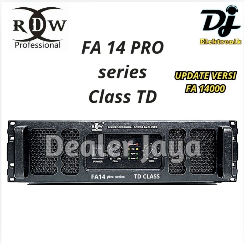 Power Amplifier RDW FA 14 / FA 14000 / FA14000 TD Class (2 channel)