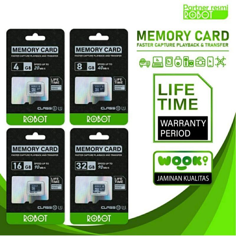 MMC MEMORI ROBOT 4GB 8GB 16GB 32GB