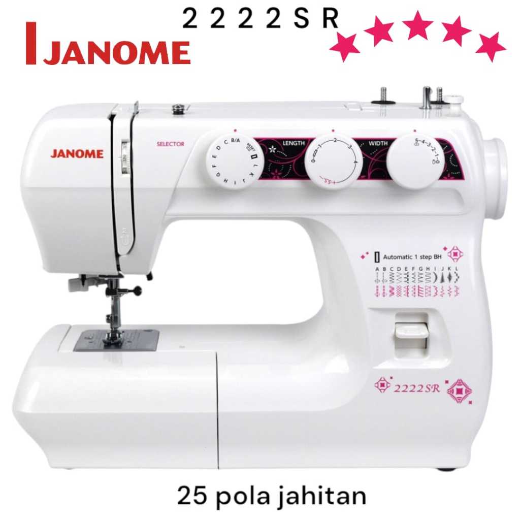 Mesin Jahit - Janome 25 Pola Jahitan - Janome model 2222SR