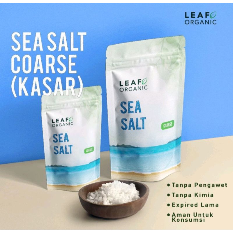 

Leaf Organic Sea Salt Coarse 300 gr Garam Laut Organik Kasar