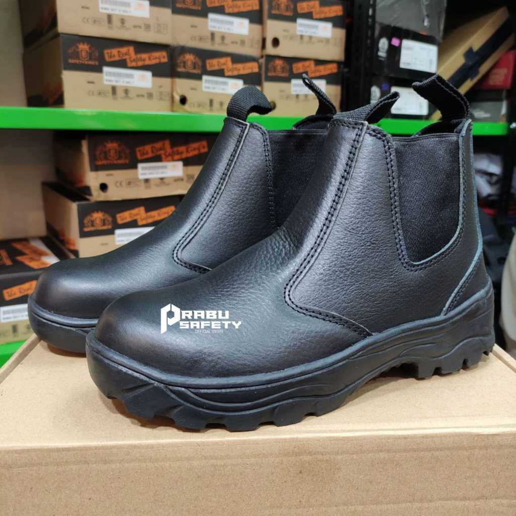 SEPATU SAFETY ANKLE BOOT SLIP ON MERK TOP SAFETY 906X KULIT ASLI 100%