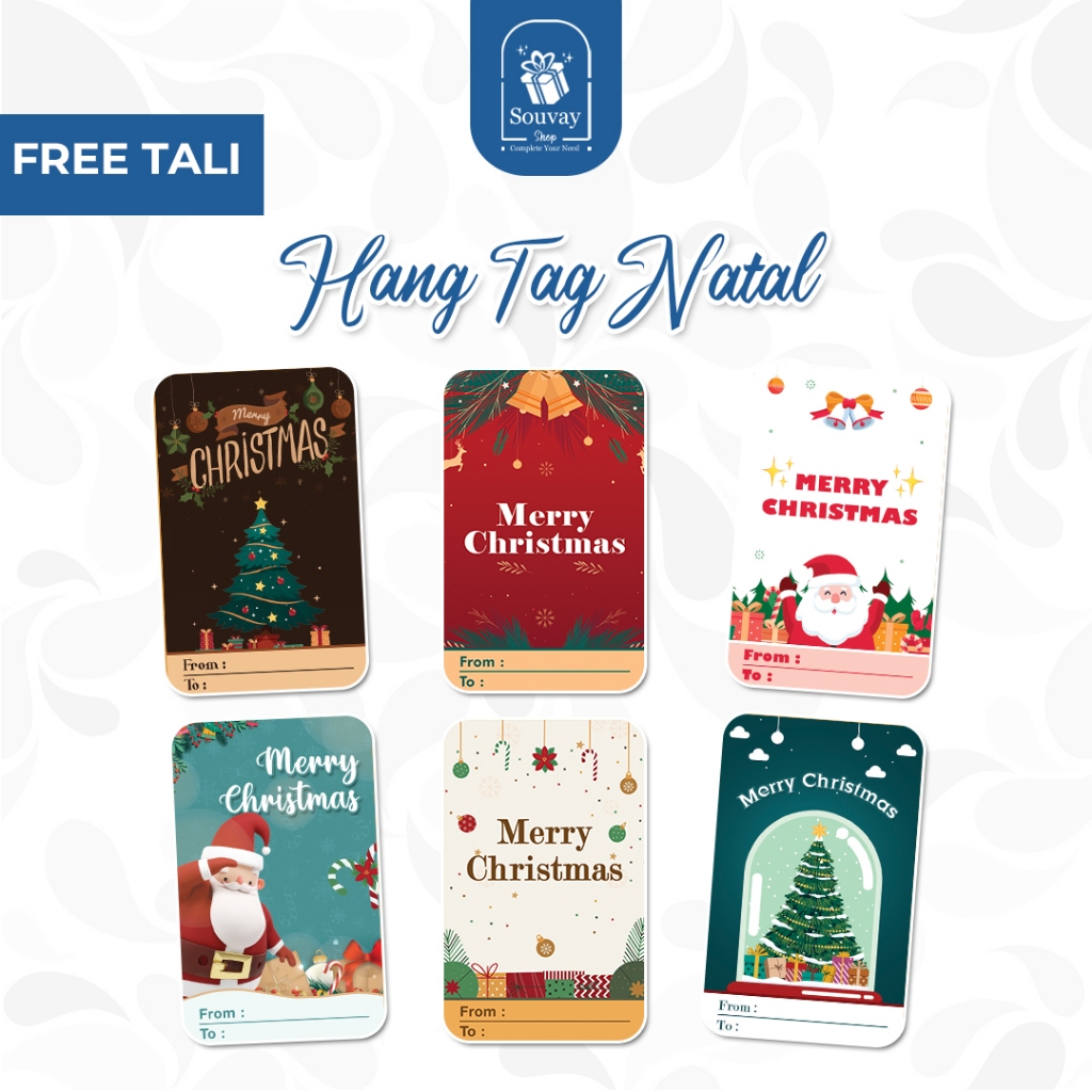 

1PCS - Hang Tag Natal Merry Christmas FREE Tali HangTag Label Gantung Hampers Kemasan Acara