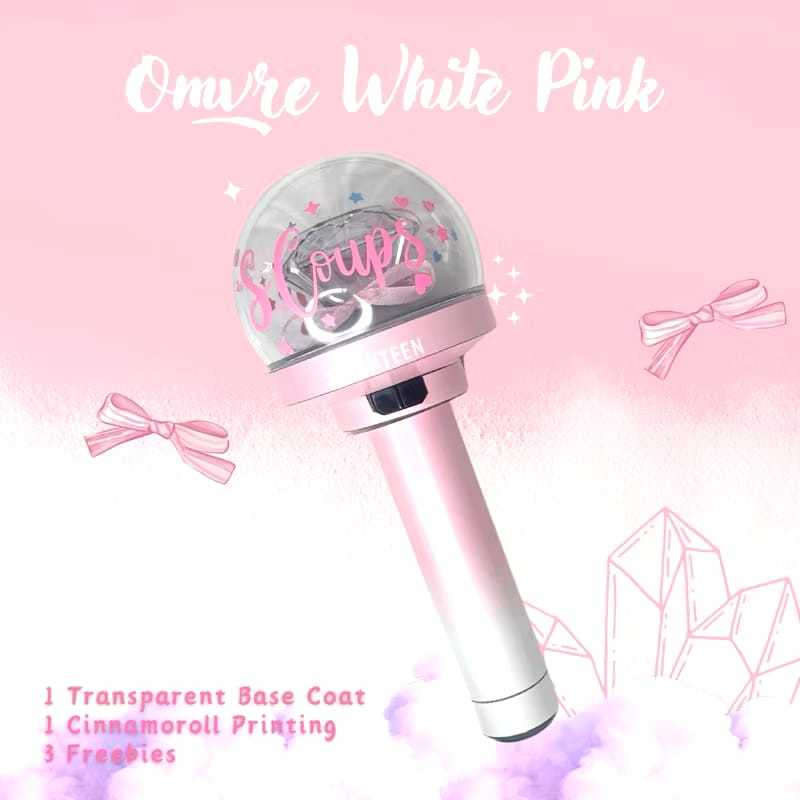 

Ombre Pink White Caratbong Skin Light Stick Seventeen Sticker | Sticker saja bukan light stick