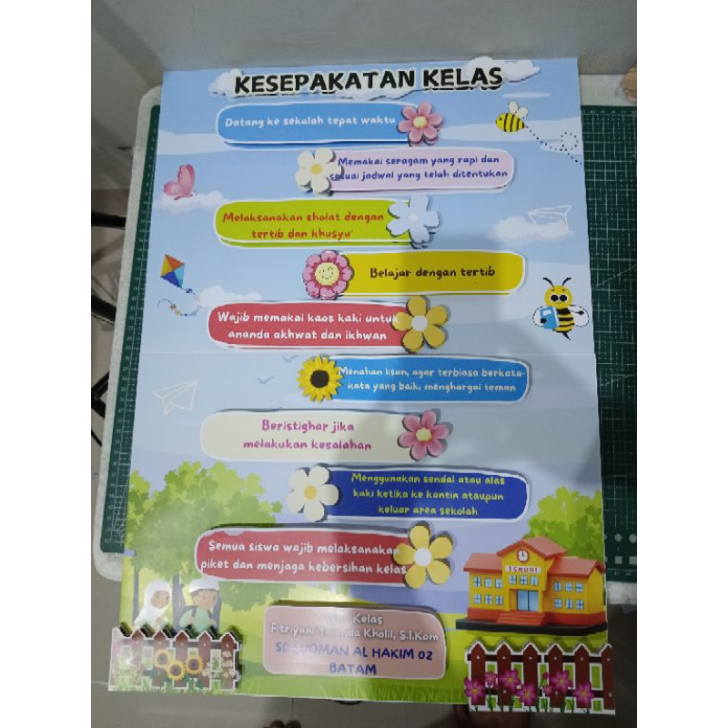 

Poster Kesepakatan Kelas Design pop up 3D bisa custom