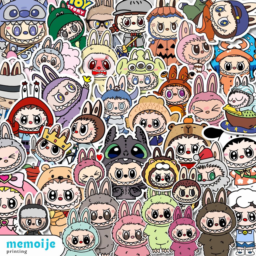 

(60+ PCS) STICKER PACK LABUBU THE MONSTERS VYNIL WATERPROOF