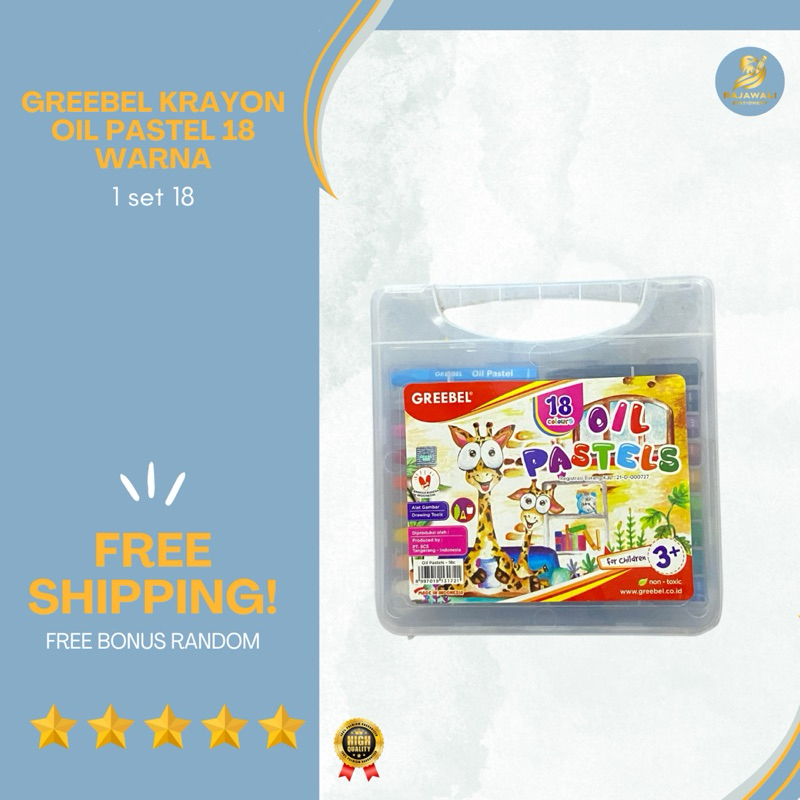 

Greebel krayon Oil Pastel 18 Warna Harga Terjangkau + Free Bonus Random!!