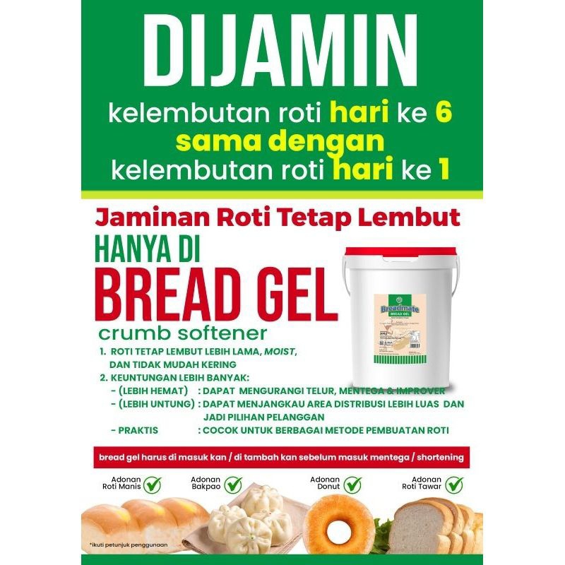 

bread gel 100gr Repack bread improved pelembut roti