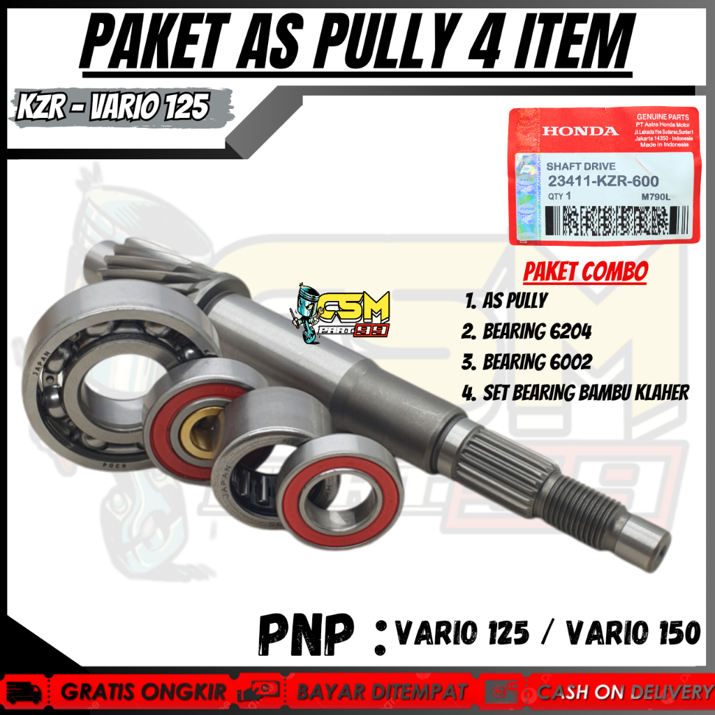 PAKET AS PULLY VARIO 125 OLD F1 VARIO 150 OLD / PAKET 4 ITEM AS PULLY VARIO 125 LAMA KZR