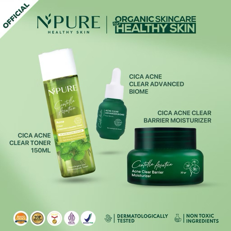 Npure original | Npure centella toner | kNpure centella facial foam | Npure acne clear barrier moist