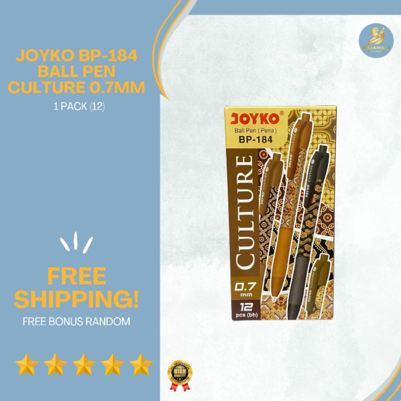 

Joyko Ball Pen Culture 0.7mm/ 1 Pack (12)/ HARGA TERJANGKAU KUALITAS TERBAIK!/ FREE BONUS RANDOM!