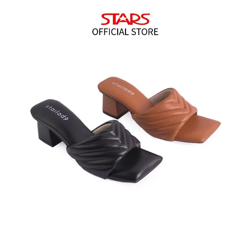 Starlady High Heels Catherine Hitam / Tan