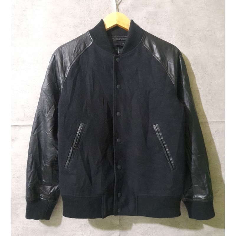 uniqlo varsity leather