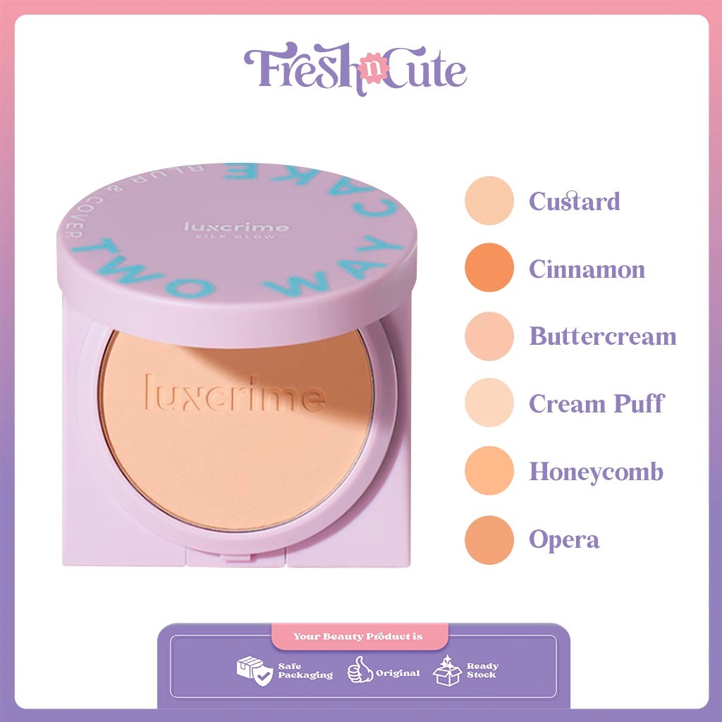 LUXCRIME - Blur & Cover Two Way Cake Silk Glow