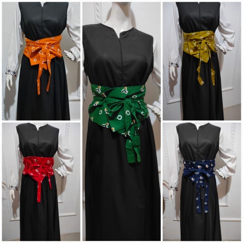 Obi batik /sabuk kain jumputan printing