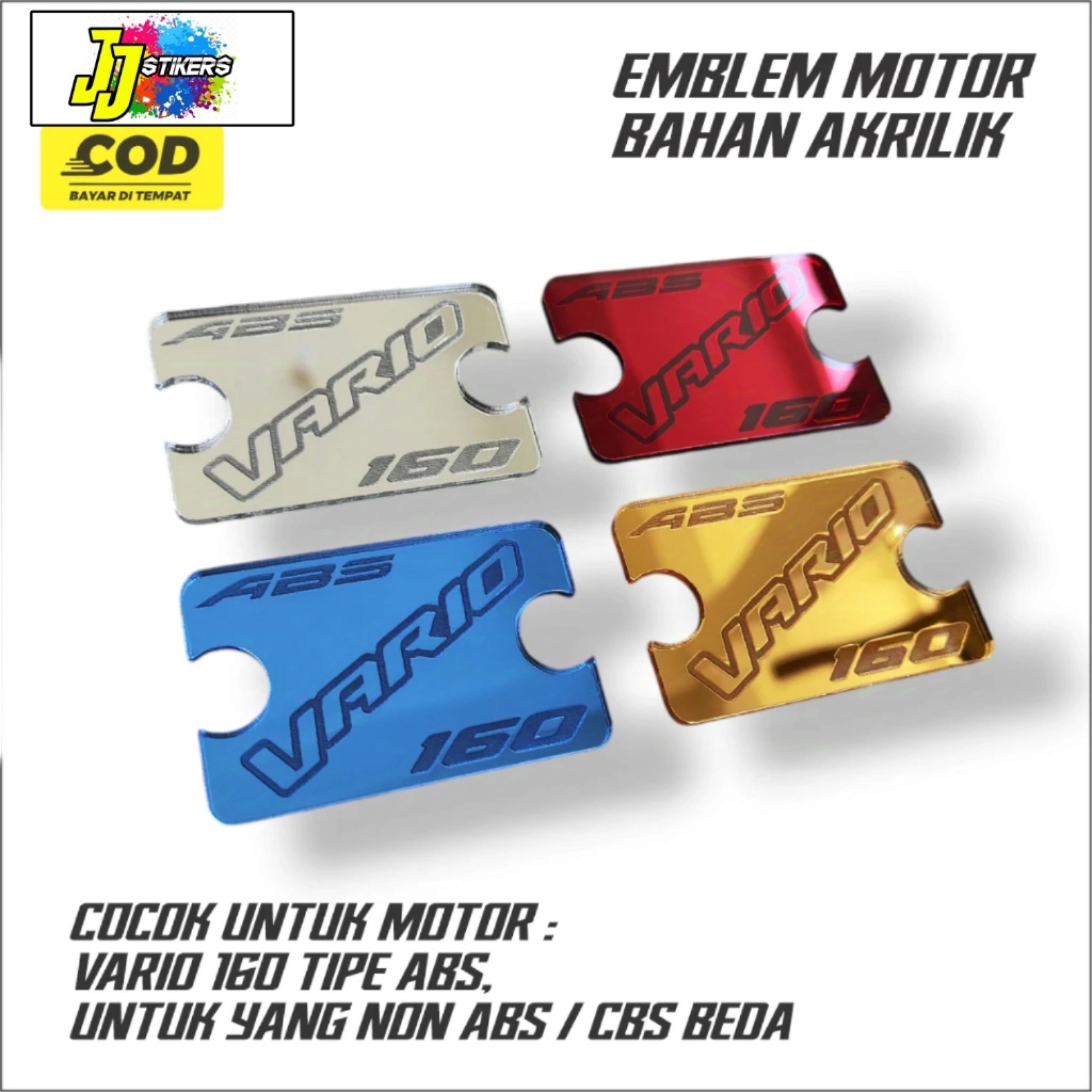 Cover Tutup Minyak Rem Honda Vario 160 ABS / Emblem Tutup Minyak Rem Akrilik vario 160 ABS / Sticker