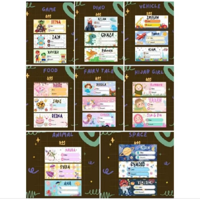 

Stiker Label Nama Untuk Buku Pelajaran
