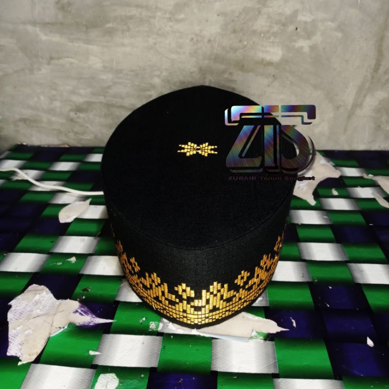 songkok kopia topi lobe Zubair tenun Songket peci melayu kopiah hitam emas songko pria kopya untuk