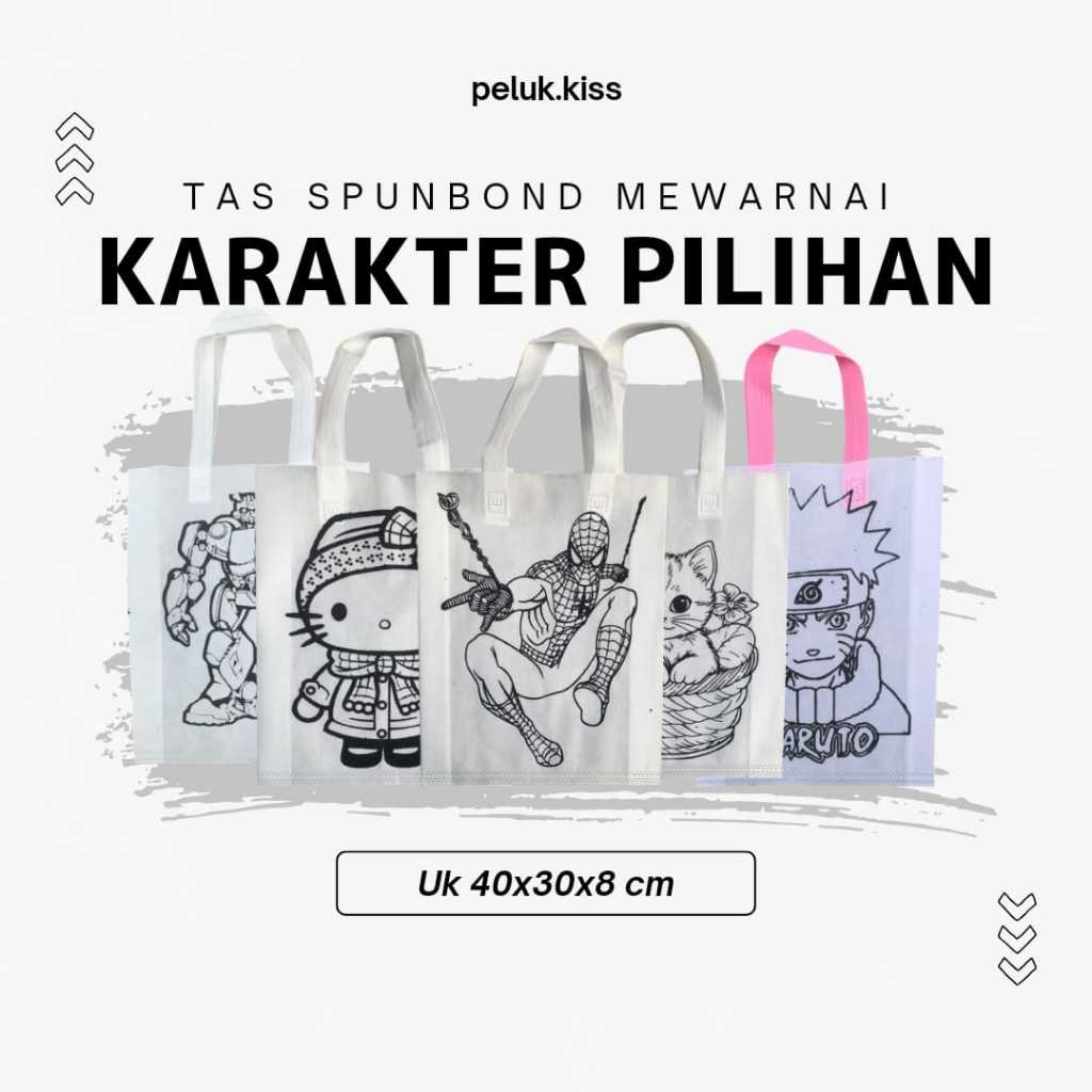 

Tas Mewarnai Spunbond Uk 40x30x8 Karakter Pilihan Melukis Anak Anak