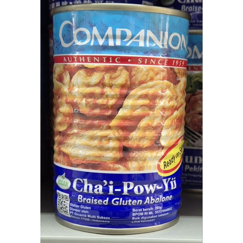 

Vegan Cha'i Pow Yu COMPANION Braised Gluten Abalone Vegetarian 285g - HK.