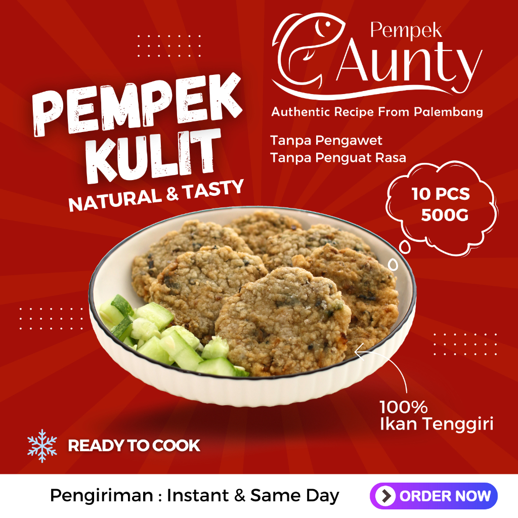 

PEMPEK AUNTY ASLI PALEMBANG - PEMPEK KULIT Isi 1O Pcs (FROZEN)