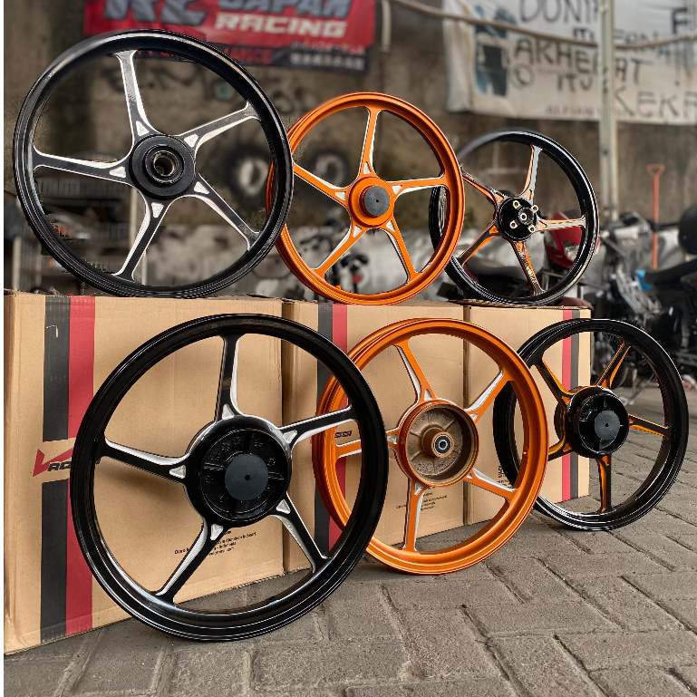 Velg enkei variasi Rossi prime hitam uk 160 dan 185 R17 PNP GL MP Tiger Verza supra 125