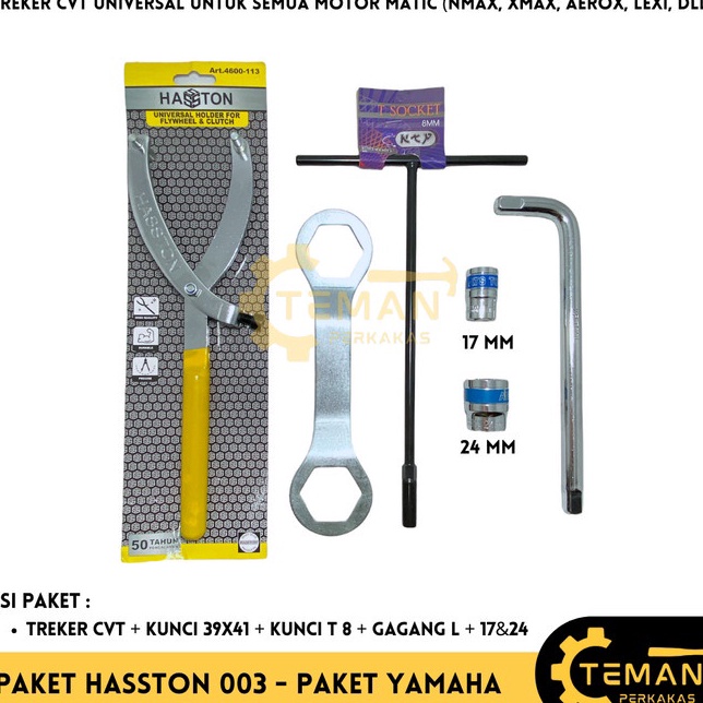Lagi Ramai  PAKET YAMAHA Treker CVT HASSTON  KUNCI 39X41  KUNCI T8  GAGANG L  SOK 17 24 MM  Treker C