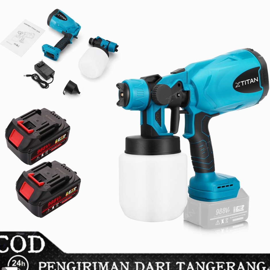 Pasti Murah XTITAN 8ML Pistol Cat Semprot Alat Cat Semprotan Listrik Spray Gun Mesin Cat Semprot Ele