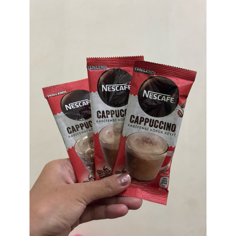 

Nescafe Cappuccino / Mocha/ Vanilla Latte sachet Turki