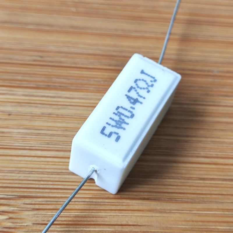 Resistor Kapur 5W 0.47 Ohm Resistor bisa untuk LED 12V Tahanan HPL led 12V