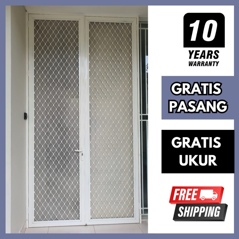 Pintu Kasa Expanda Aluminium Custom - Pintu Kawat Nyamuk - Pintu Aluminium