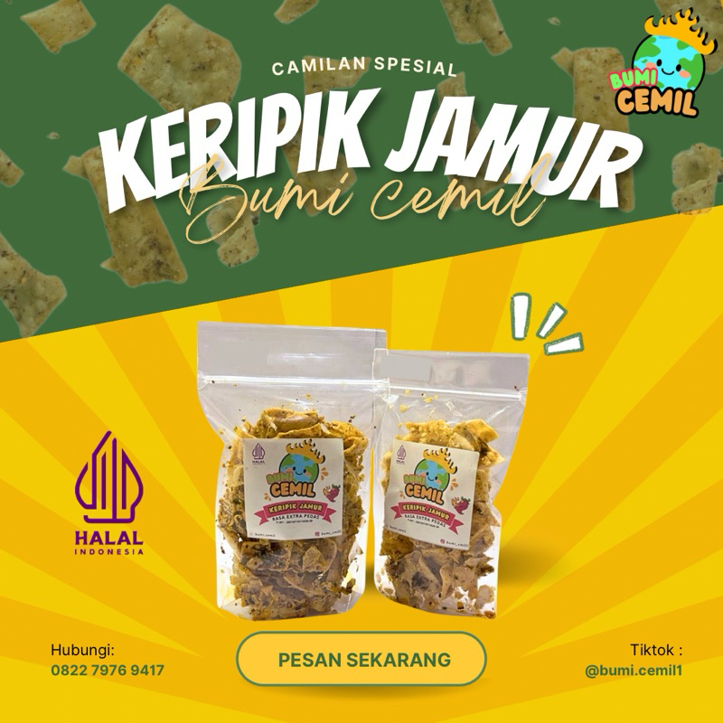 

Keripik Jamur - Bumi Cemil - Snack Makanan ringan