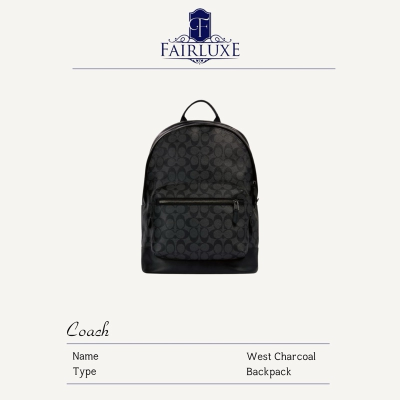 COACH - WEST CHARCOAL BACKPACK