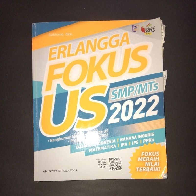 

Preloved Buku Erlangga Fokus US SMP 2022
