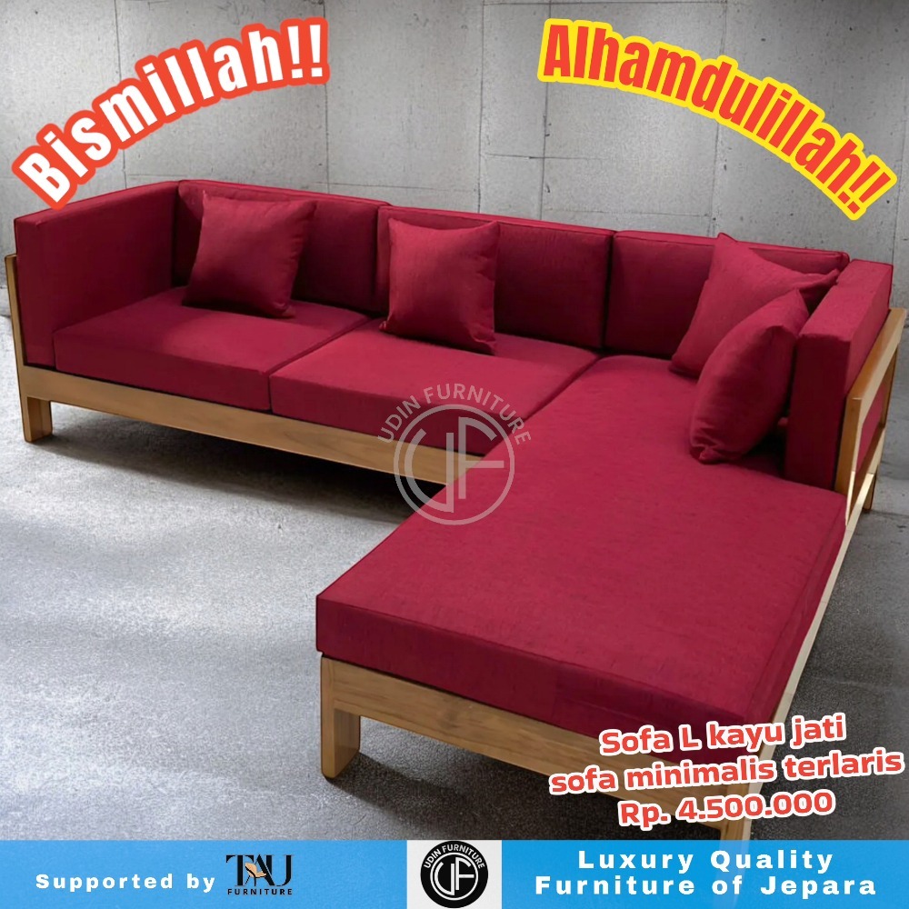 Sofa L Kayu Jati Sofa Minimalis Terlaris