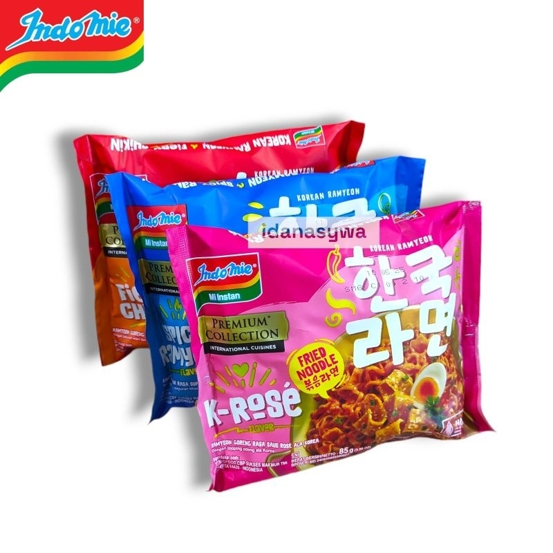 

Mie Instan / Noodle Instant / Indomie Korean Rasa Spicy Ramyeon Soup 83 Gr, K Rose Fried 85 Gr, Fiery Chikin Fried 94 Gr