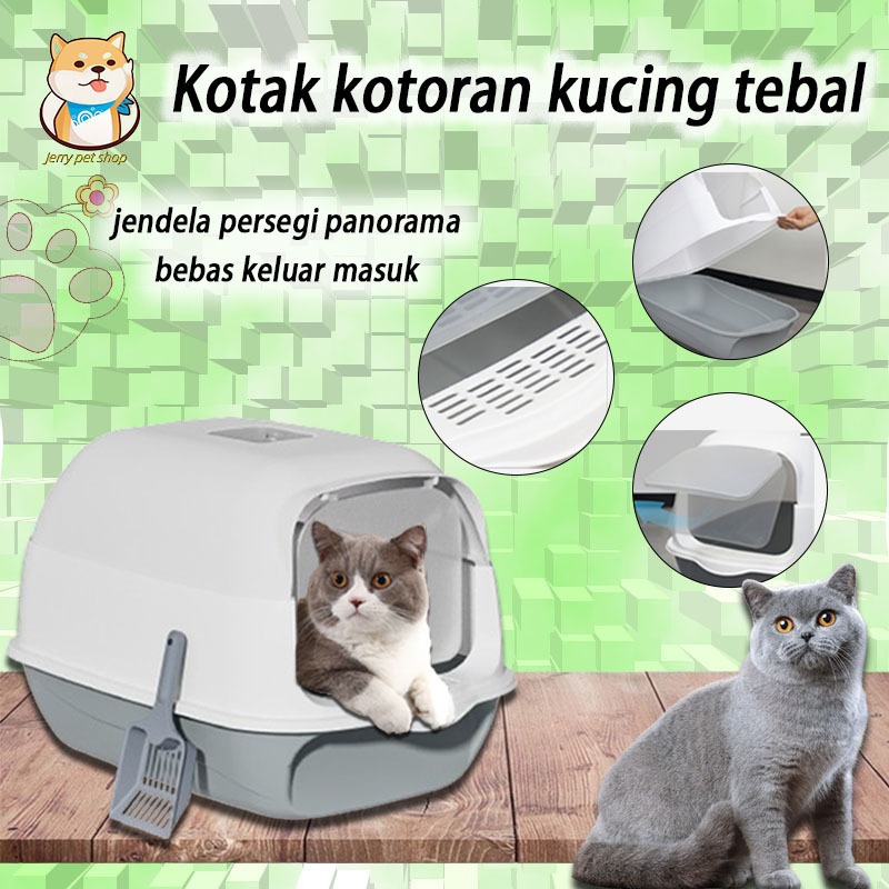 Litter box kucing tempat pup kucing litter box kucing jumbo litter box kucing semi otomatis