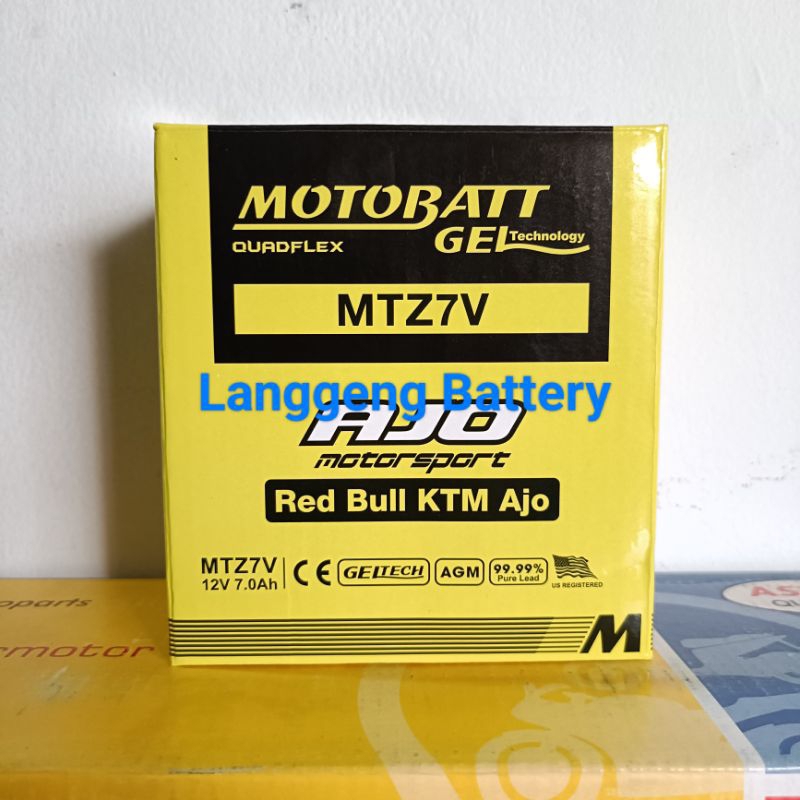 Aki Motobatt Gell MTZ7V untuk Nmax, Aerox 155 Original OLD Motobatt 7Ah