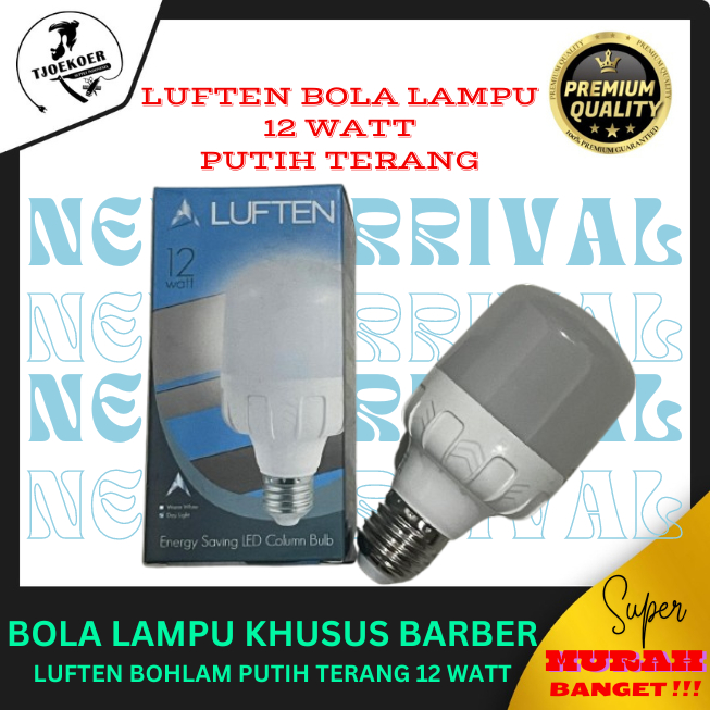 LUFTEN BOLA LAMPU 12 WATT - WARNA PUTIH TERANG