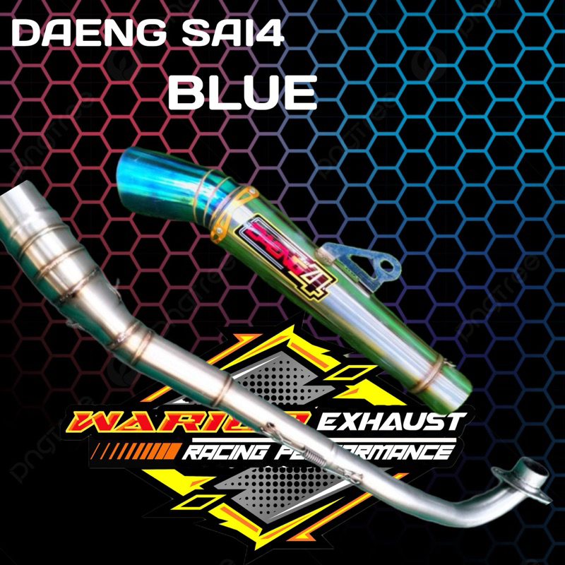 knalpot racing daeng sai4 blue jupiter vega astrea shogun smas supra blade astrea dll